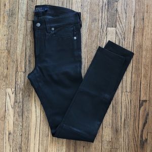 POLO Ralph Lauren black leather 5-pocket skinny